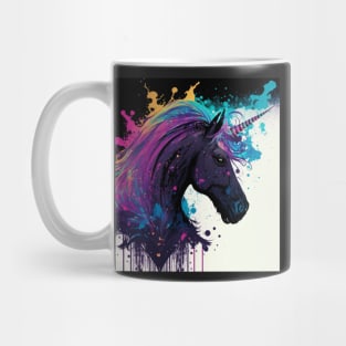 Cosmic Unicorn Splatter Paint Mug